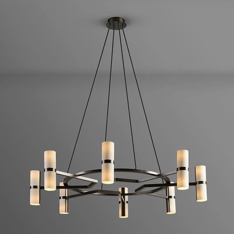Voltaire Contemporary Brass Chandelier - Image 11