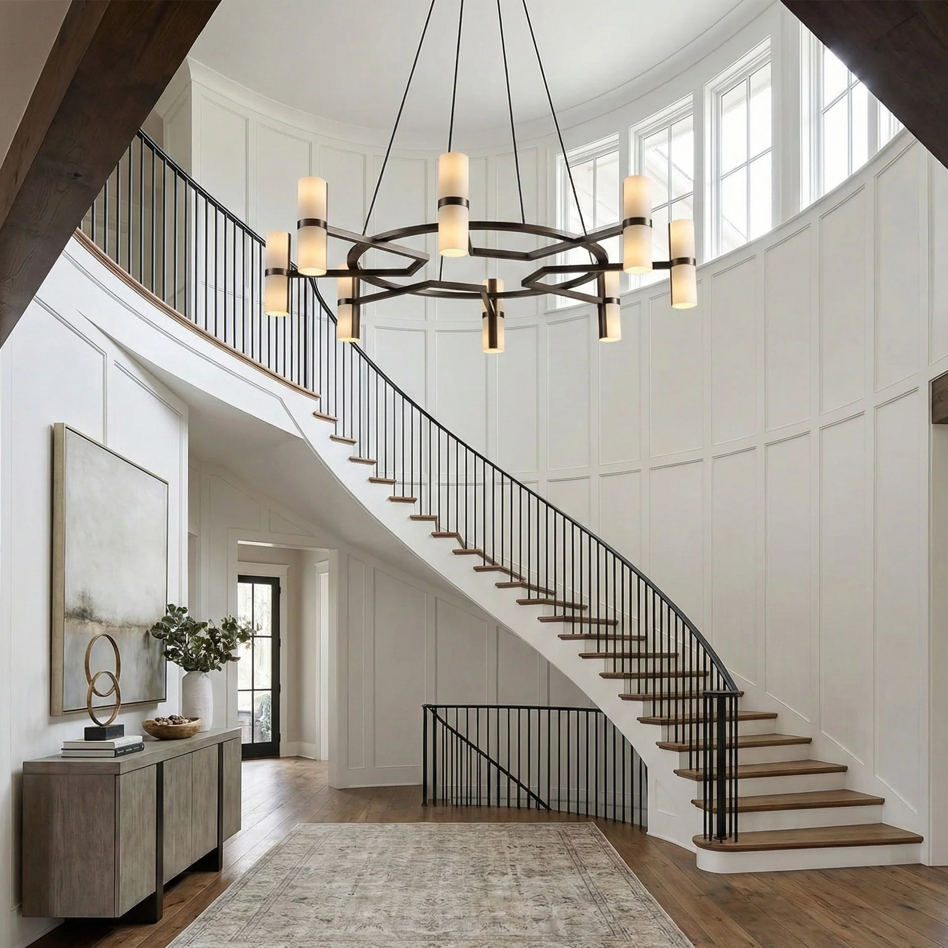 Voltaire Contemporary Brass Chandelier - Image 5
