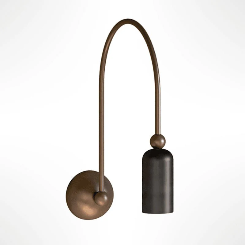 Vortigaud Curved Bronze Black Wall Light - Image 10