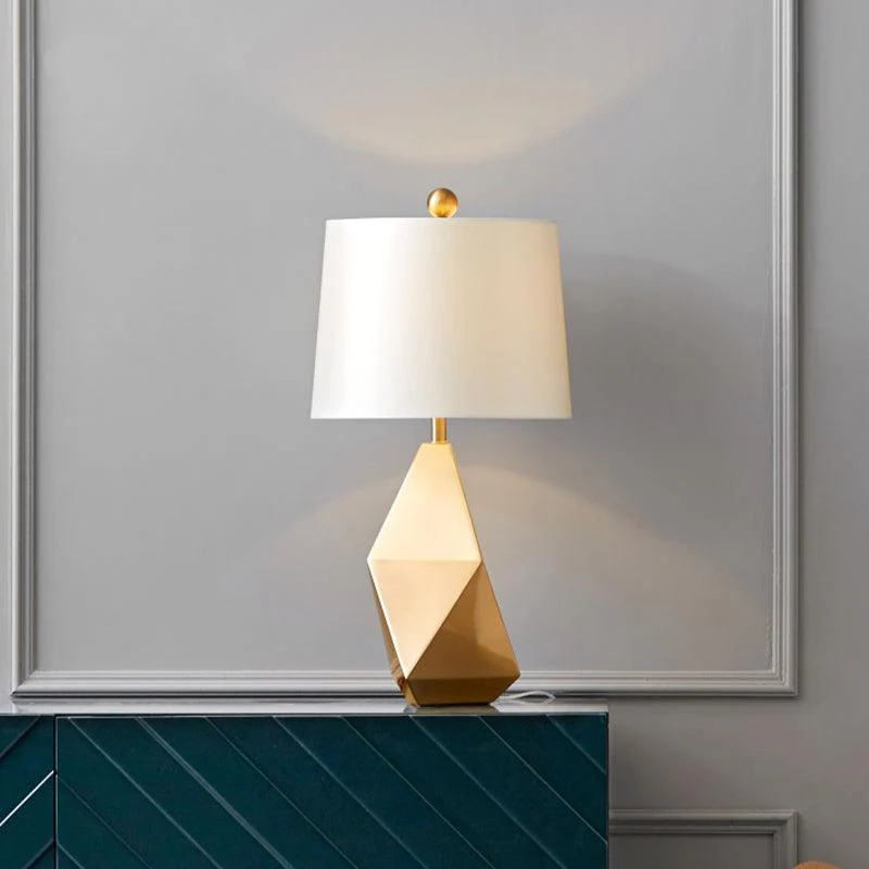 Vosilis Modern Minimalist Faceted Fabric Table Light - Image 2