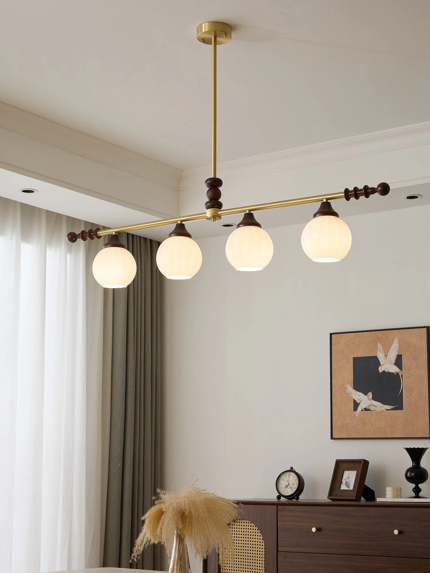 Vosole Traditional Elegance Vintage Wood Chandelier - Image 2