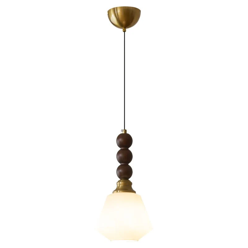Vothaila Traditional Elegance Vintage Glass Wood Pendant Light - Image 47