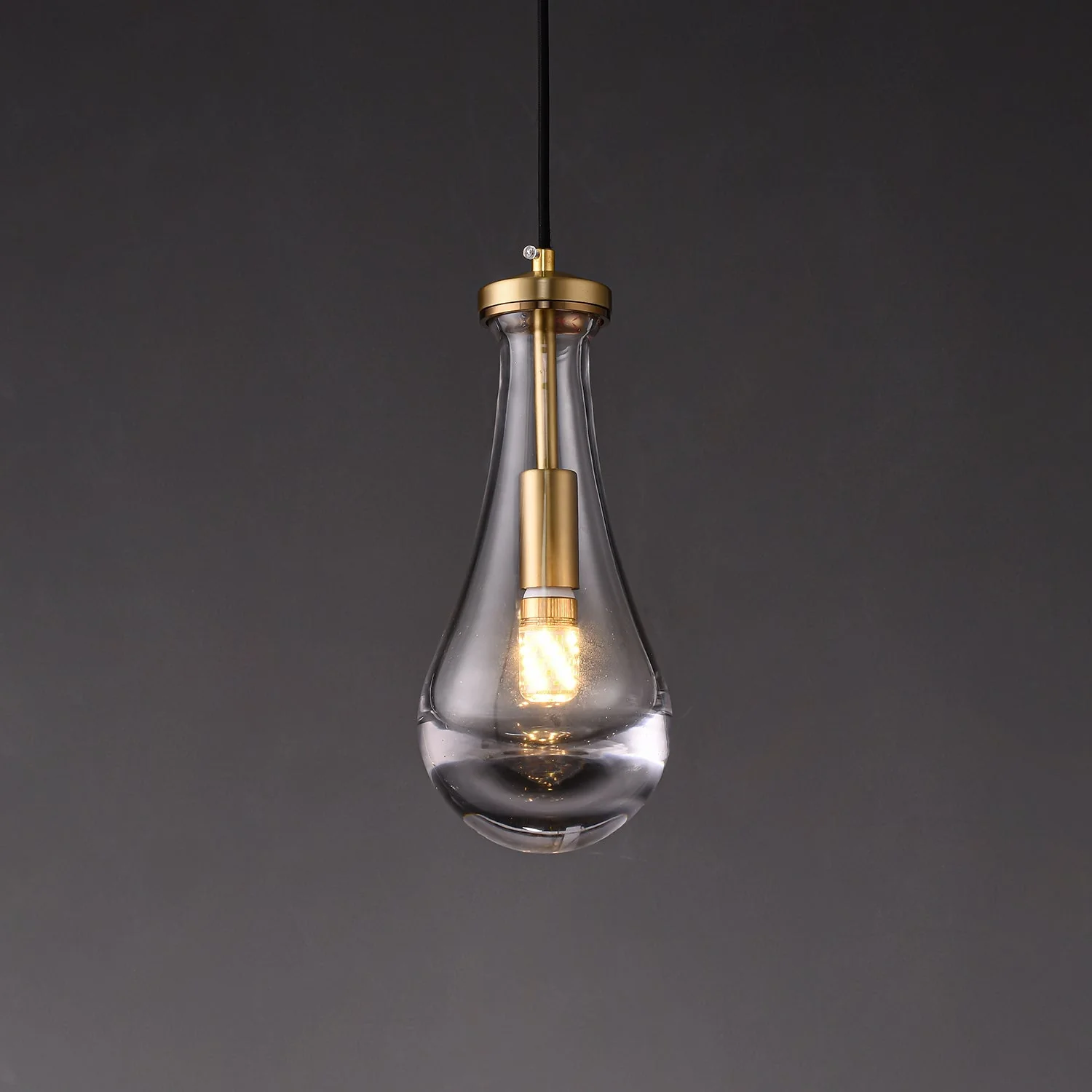 Votheor Modern Minimalist Brass Glass Pendant Lamp - Image 6