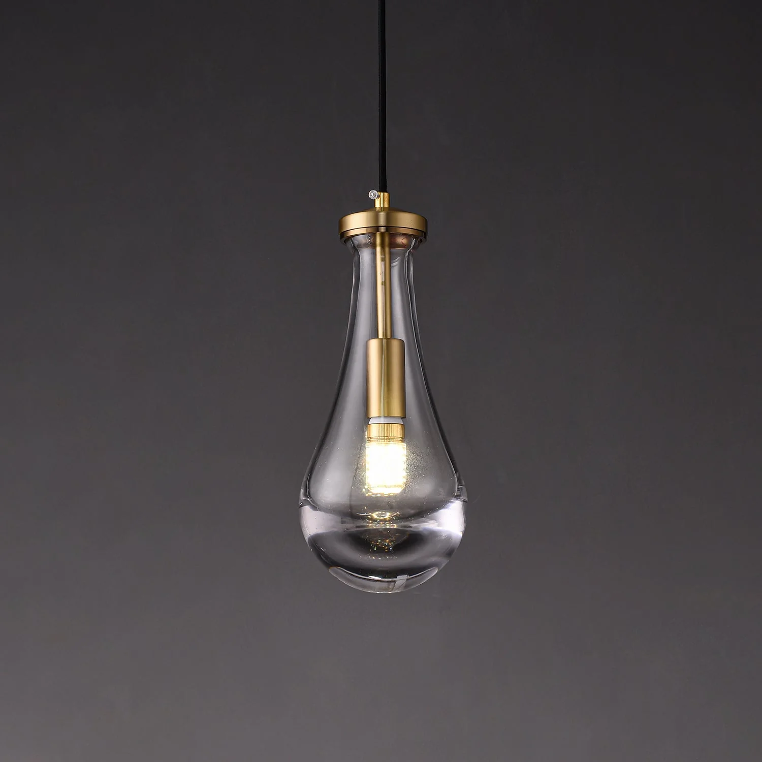 Votheor Modern Minimalist Brass Glass Pendant Lamp - Image 7