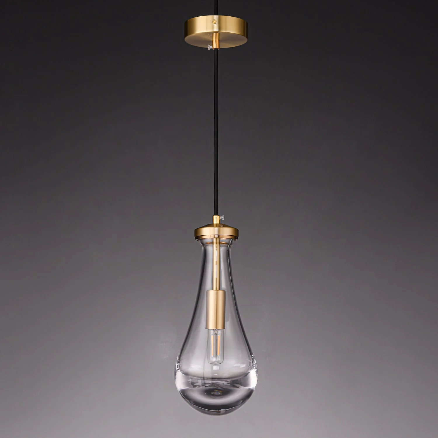 Votheor Modern Minimalist Brass Glass Pendant Lamp - Image 8