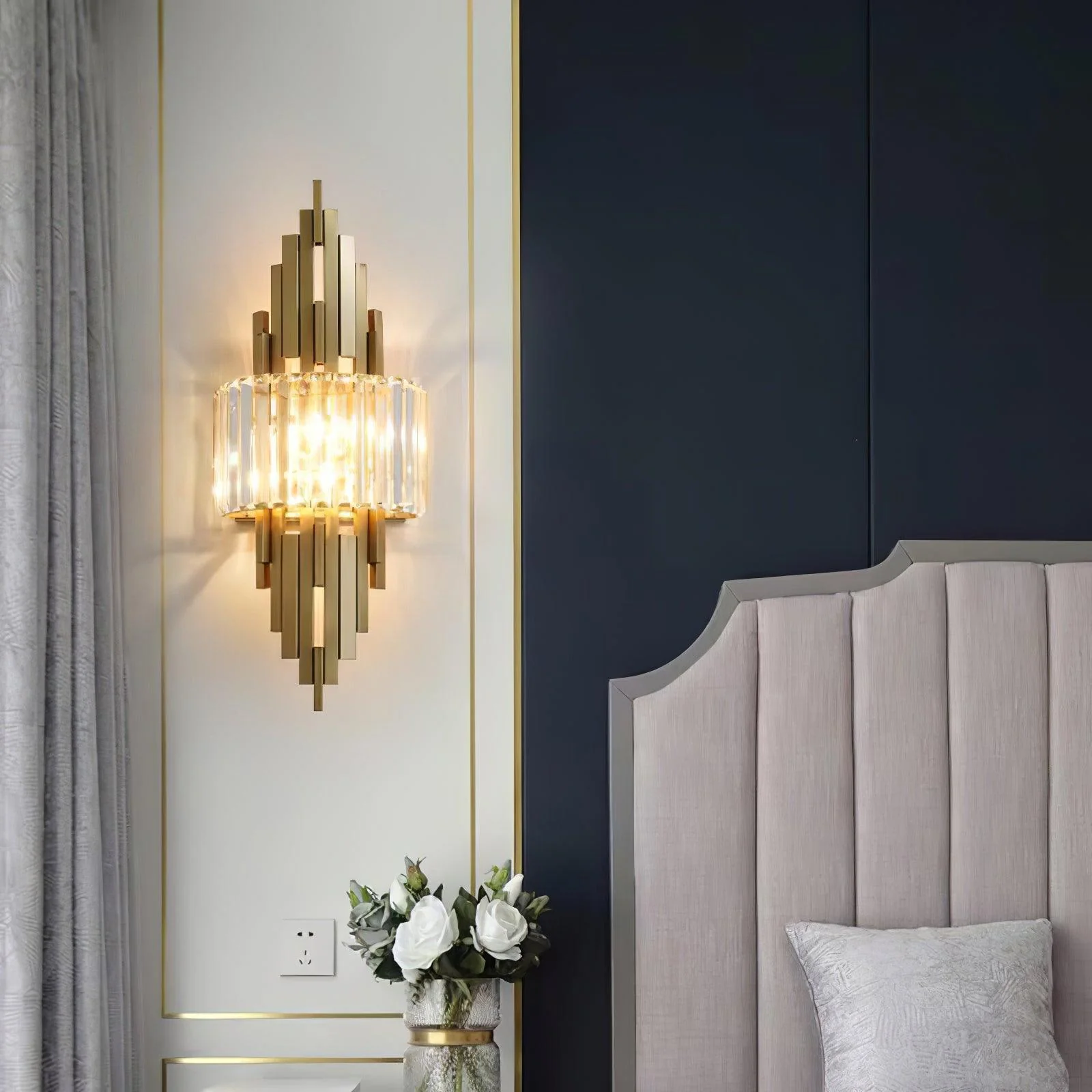 Voveliel Postmodern Luxury Crystal Glass Wall Lamp - Image 18