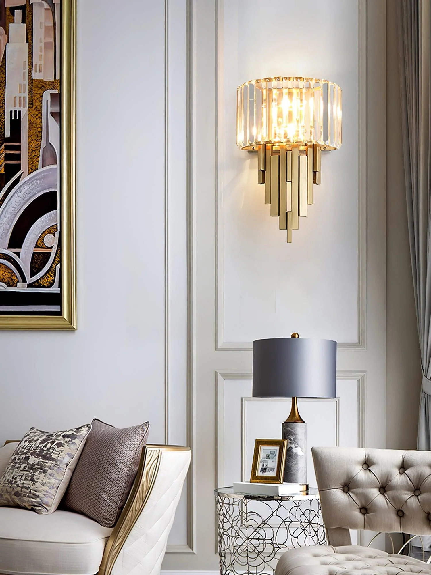 Voveliel Postmodern Luxury Crystal Glass Wall Lamp - Image 20