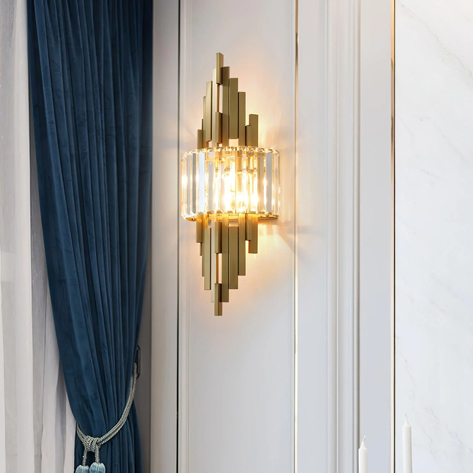 Voveliel Postmodern Luxury Crystal Glass Wall Lamp - Image 4