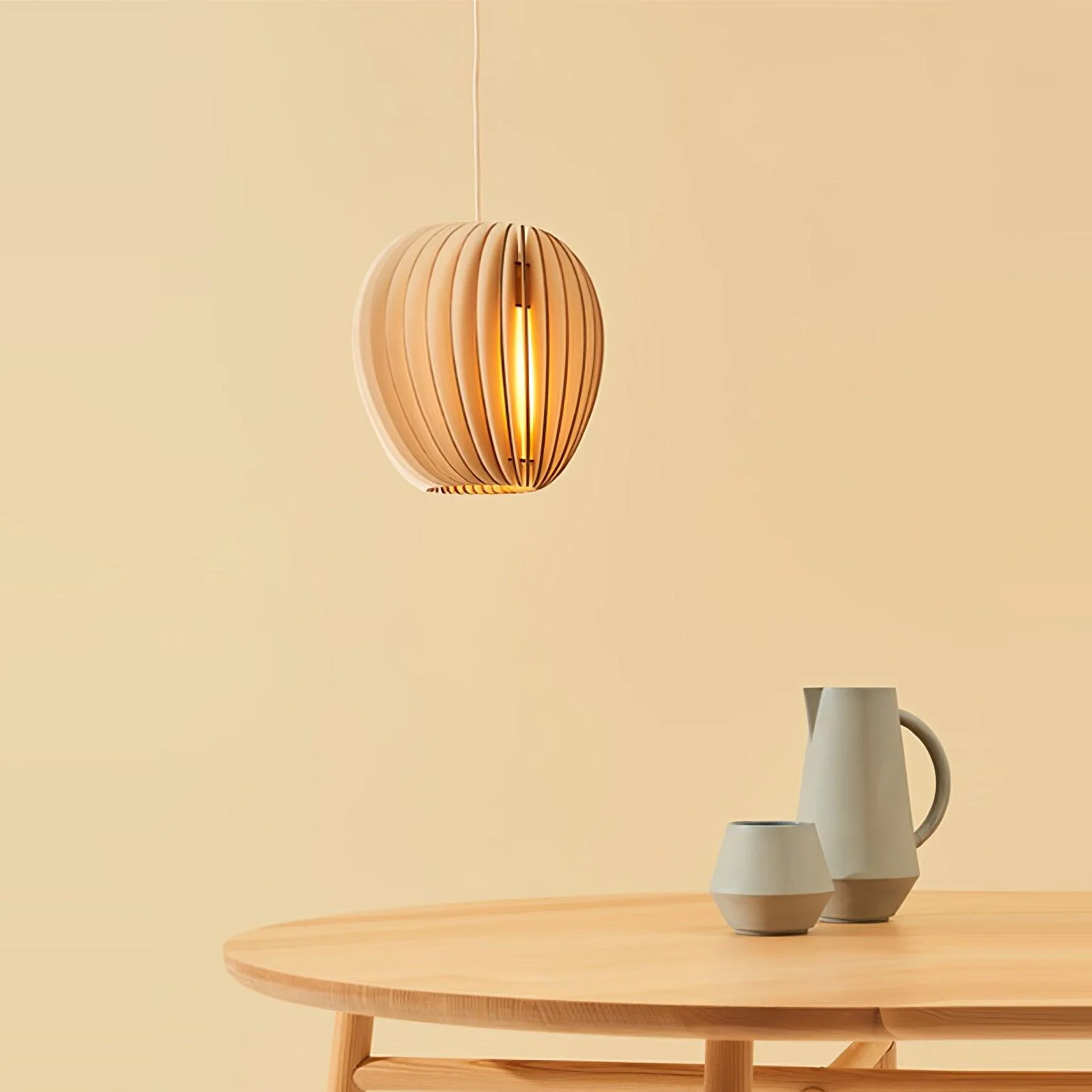 Vovene Elegance Unique Orb Wooden Pendant Lamp - Image 10