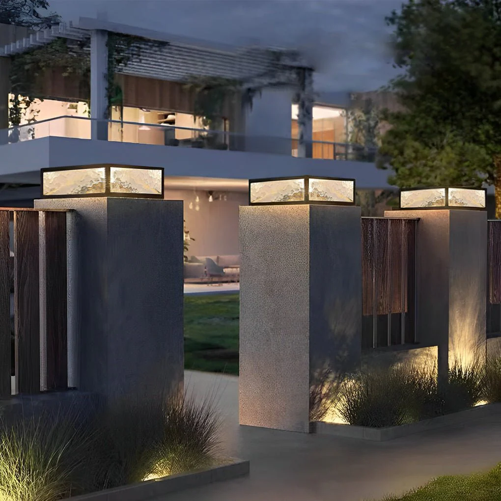Vrda Modern LED Outdoor Post Fence Pillar Light