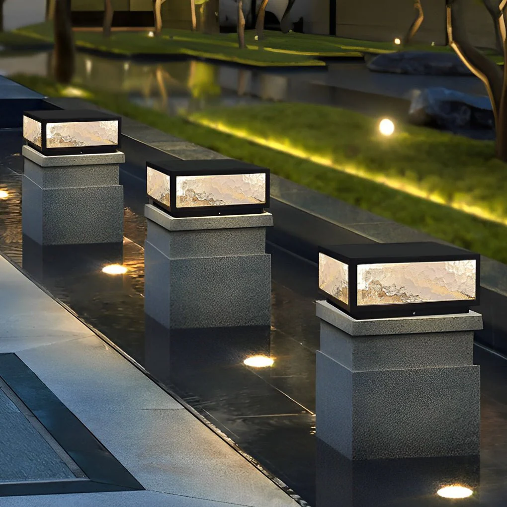 Vrda Modern LED Outdoor Post Fence Pillar Light - Image 9