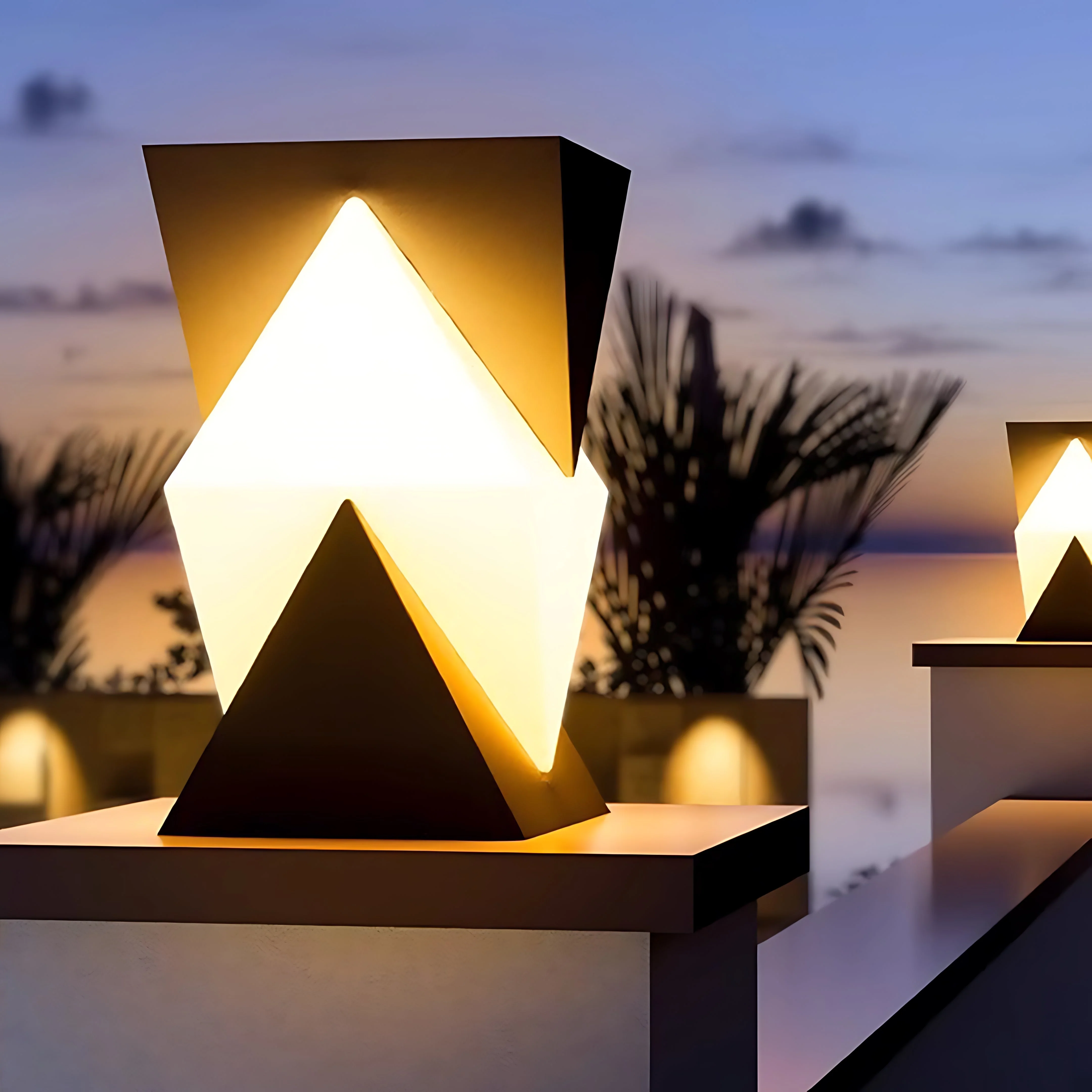 Walth Special Shaped Modern PE Outdoor Piller Light