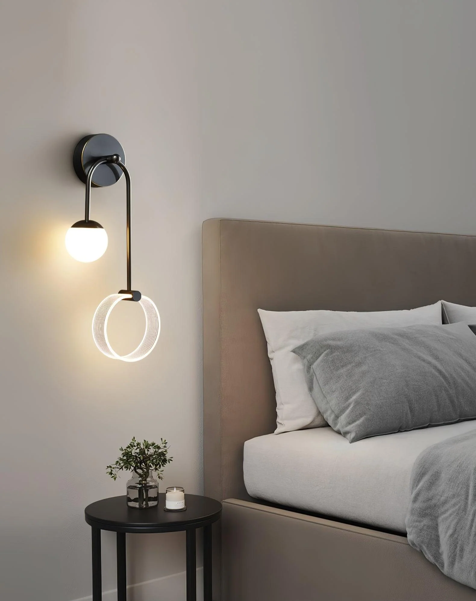 Warren Modern Minimalist LED Brass Wall Light - Image 37