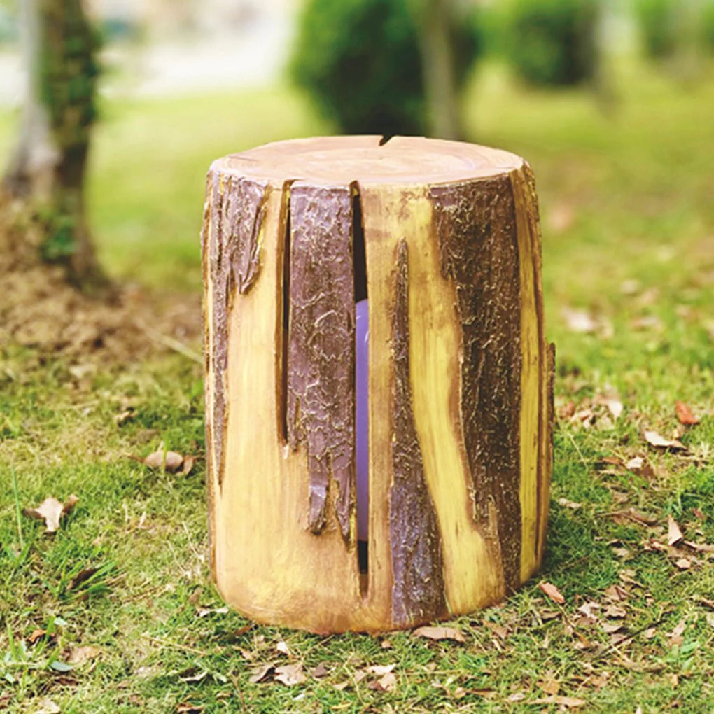 Warrior Realistic Tree Stump LED Cylindrical Resin Outdoor Lights - Image 10