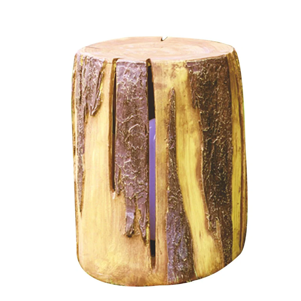 Warrior Realistic Tree Stump LED Cylindrical Resin Outdoor Lights - Image 2
