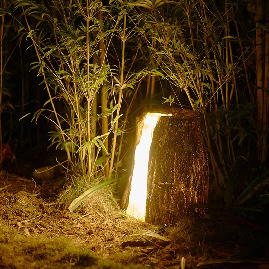 Warrior Realistic Tree Stump LED Cylindrical Resin Outdoor Lights - Image 6