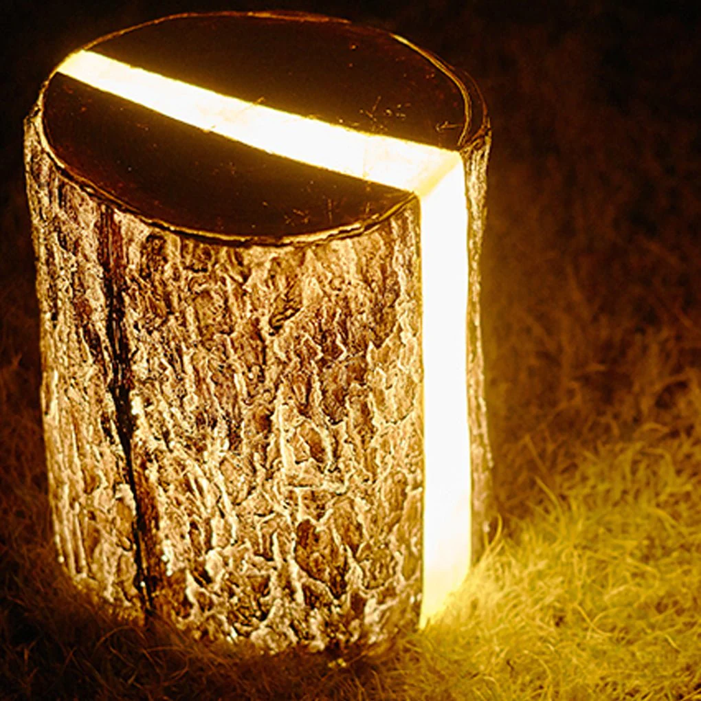 Warrior Realistic Tree Stump LED Cylindrical Resin Outdoor Lights - Image 8