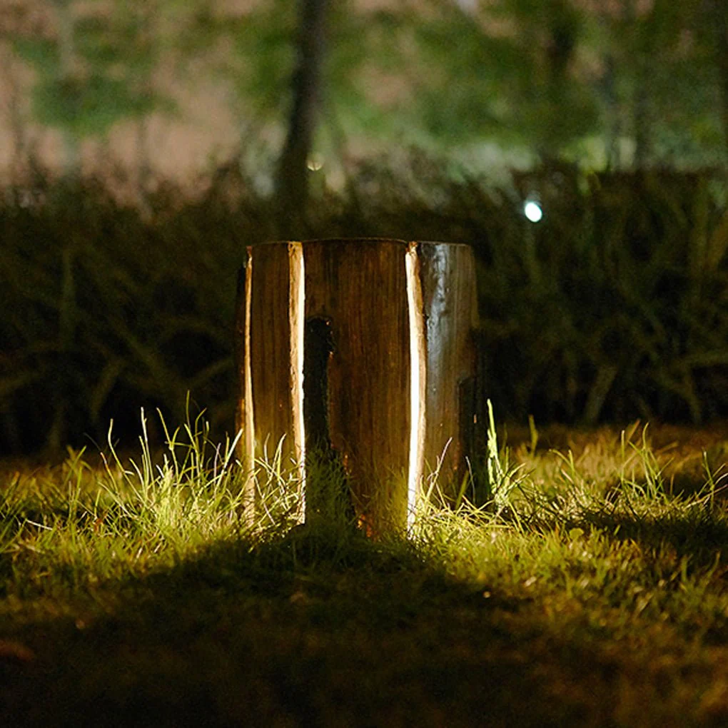 Warrior Realistic Tree Stump LED Cylindrical Resin Outdoor Lights - Image 9