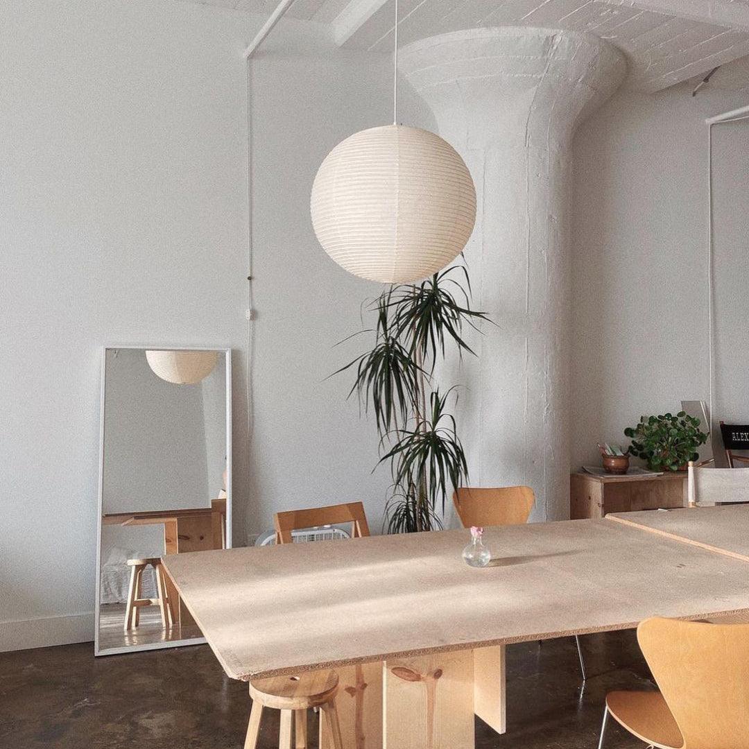 Solara Pendant Lamp Bamboo Washi Paper Round - Image 10