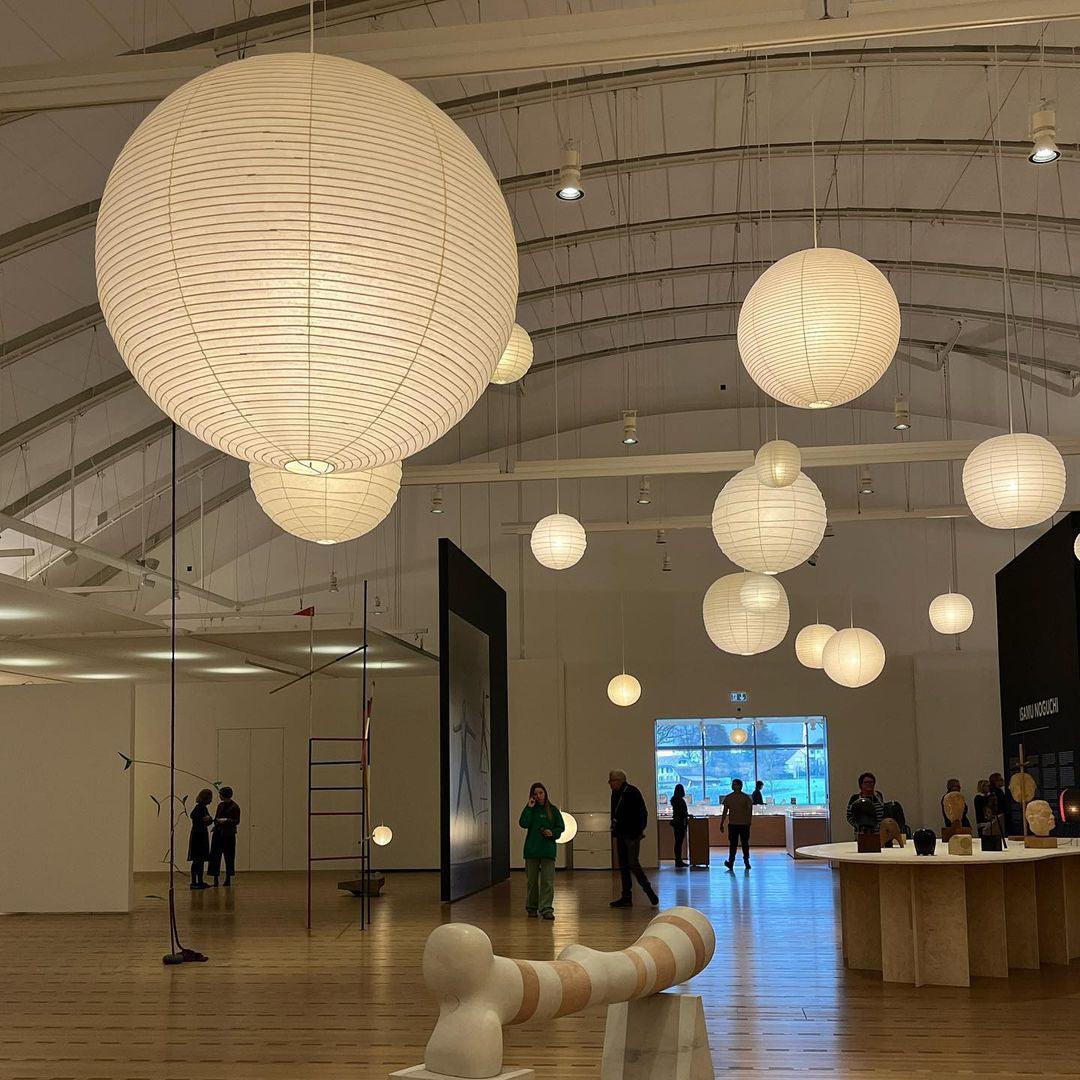 Solara Pendant Lamp Bamboo Washi Paper Round - Image 12