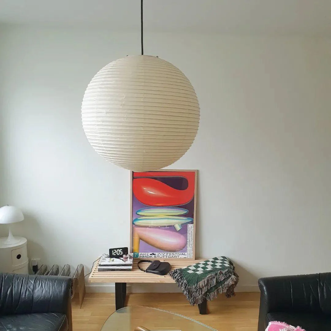 Solara Pendant Lamp Bamboo Washi Paper Round - Image 2