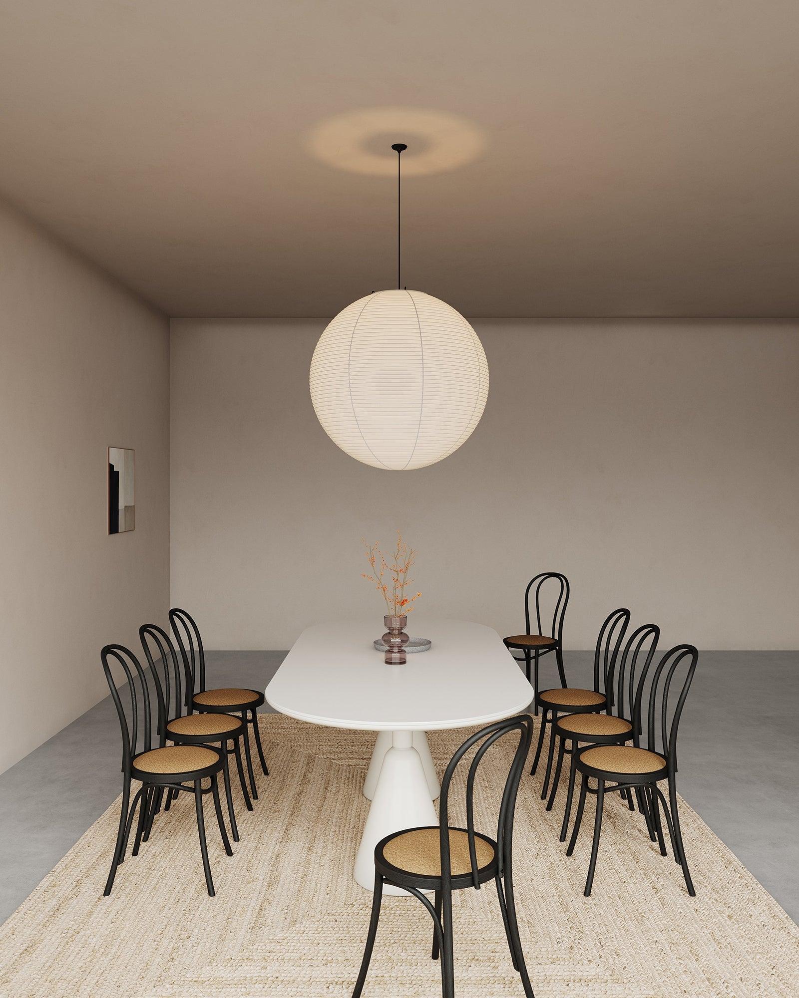 Solara Pendant Lamp Bamboo Washi Paper Round - Image 21