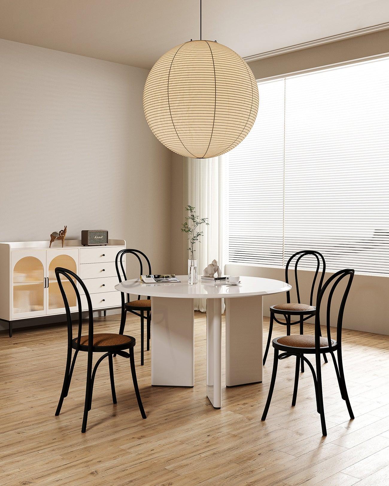 Solara Pendant Lamp Bamboo Washi Paper Round - Image 26