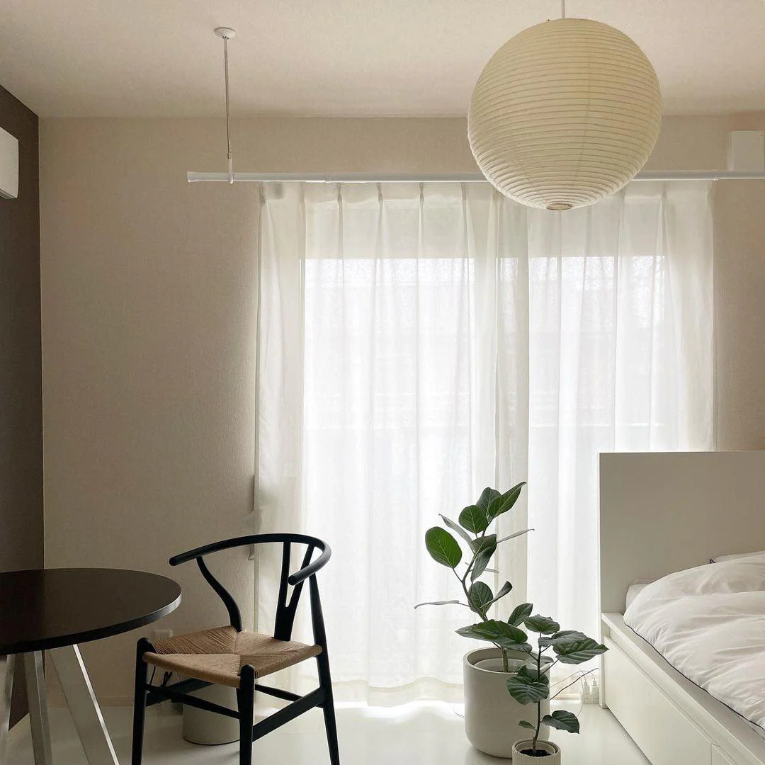 Solara Pendant Lamp Bamboo Washi Paper Round - Image 27