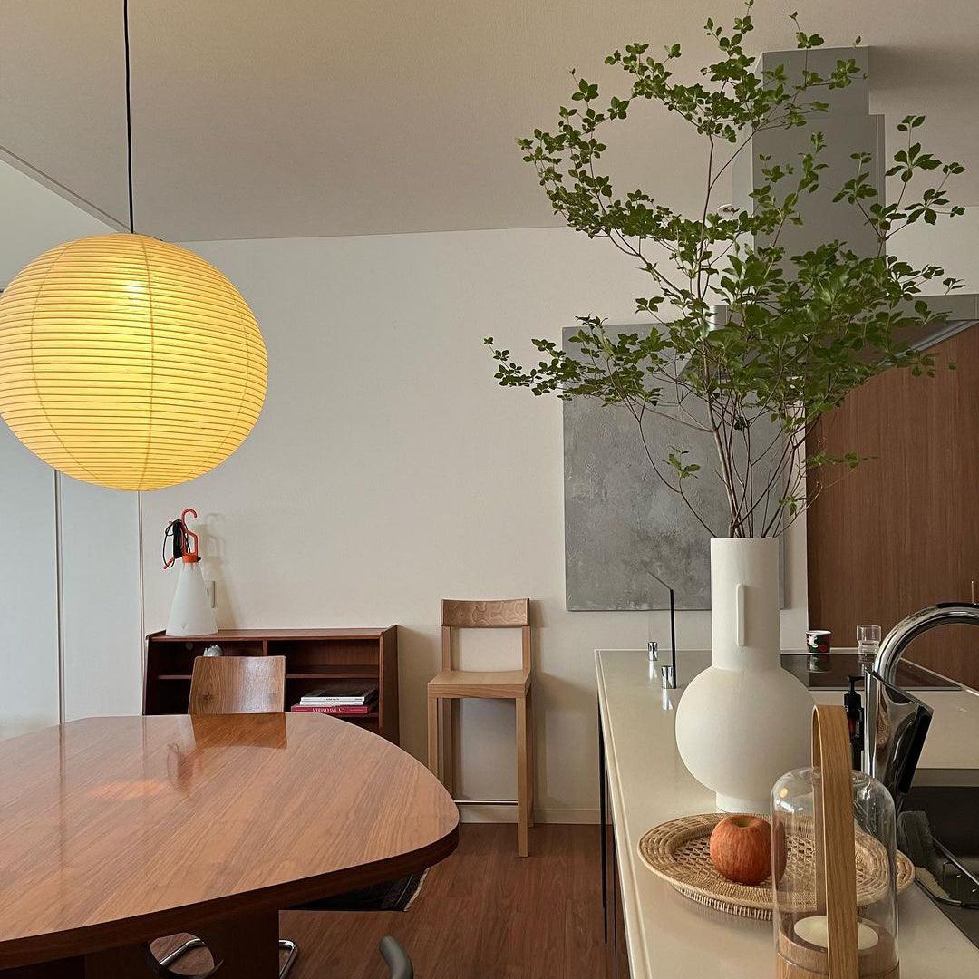 Solara Pendant Lamp Bamboo Washi Paper Round - Image 29