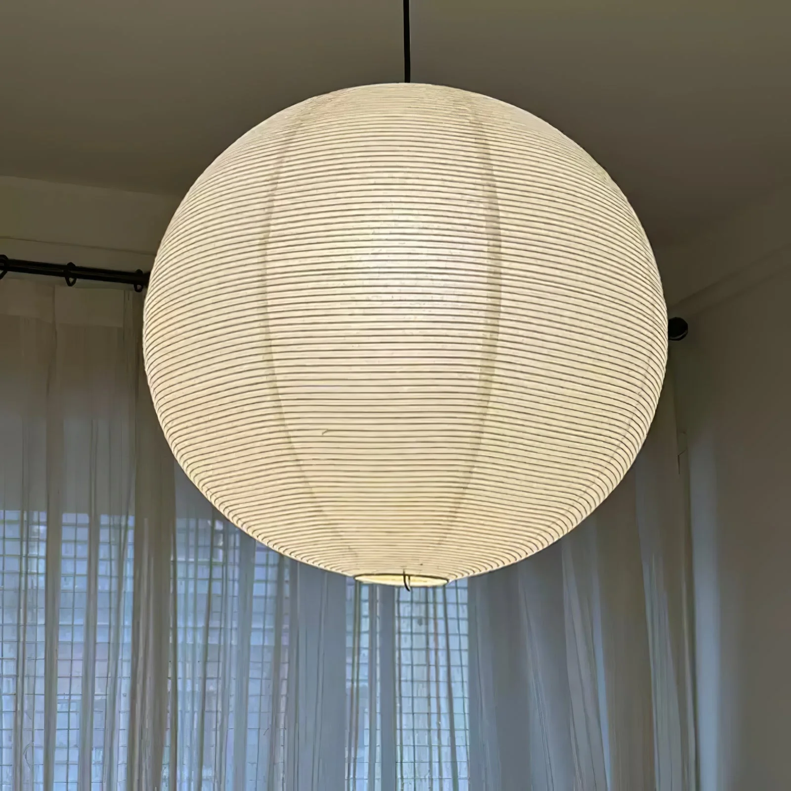 Solara Pendant Lamp Bamboo Washi Paper Round - Image 58