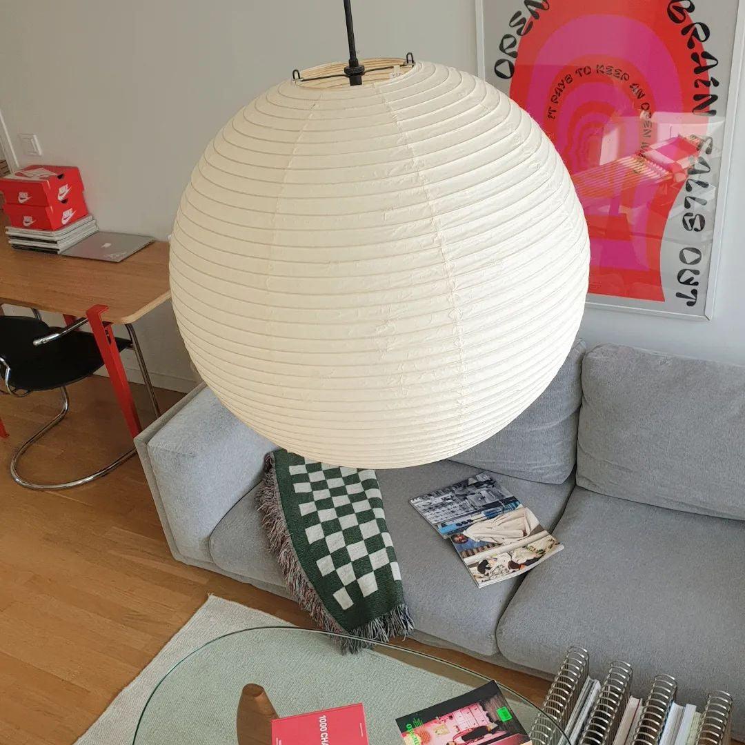 Solara Pendant Lamp Bamboo Washi Paper Round - Image 7