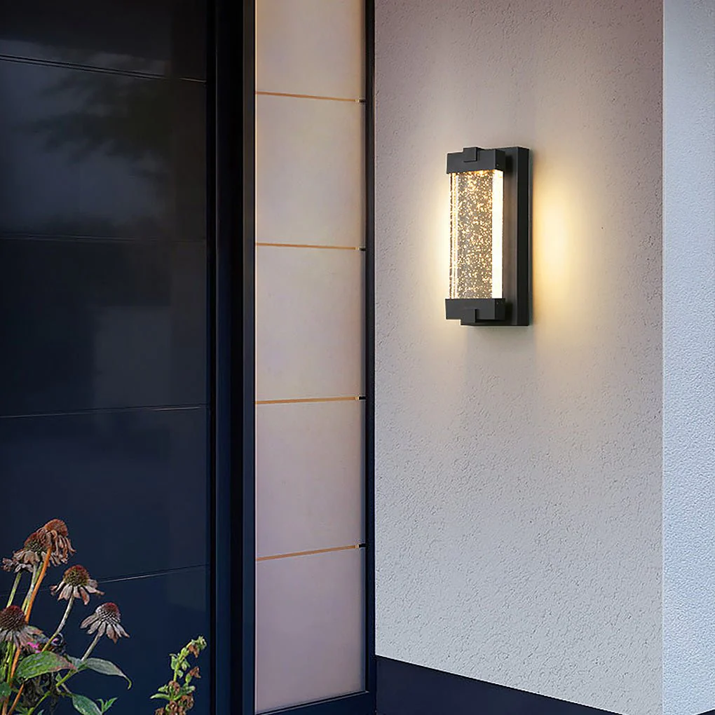 Wea Rectangular Bubbles Crystal Outdoor Wall Lights - Image 7