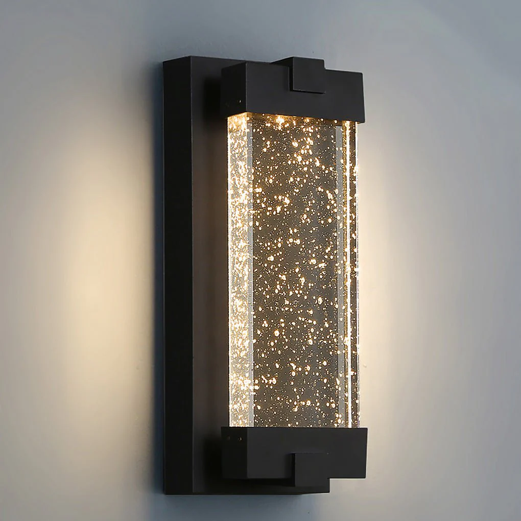 Wea Rectangular Bubbles Crystal Outdoor Wall Lights - Image 9
