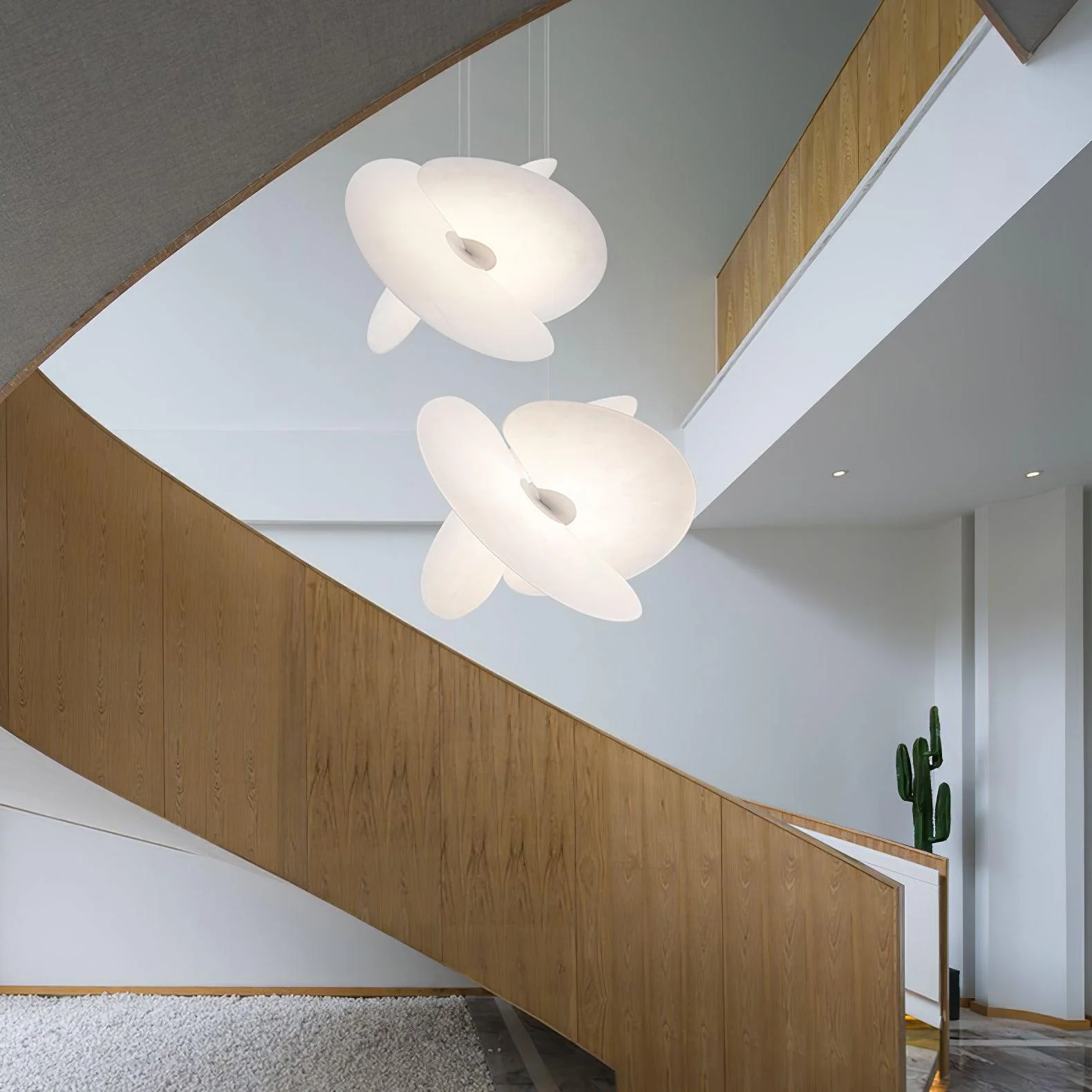 Whirl Modern Fabric Pendant Lamp - Image 12