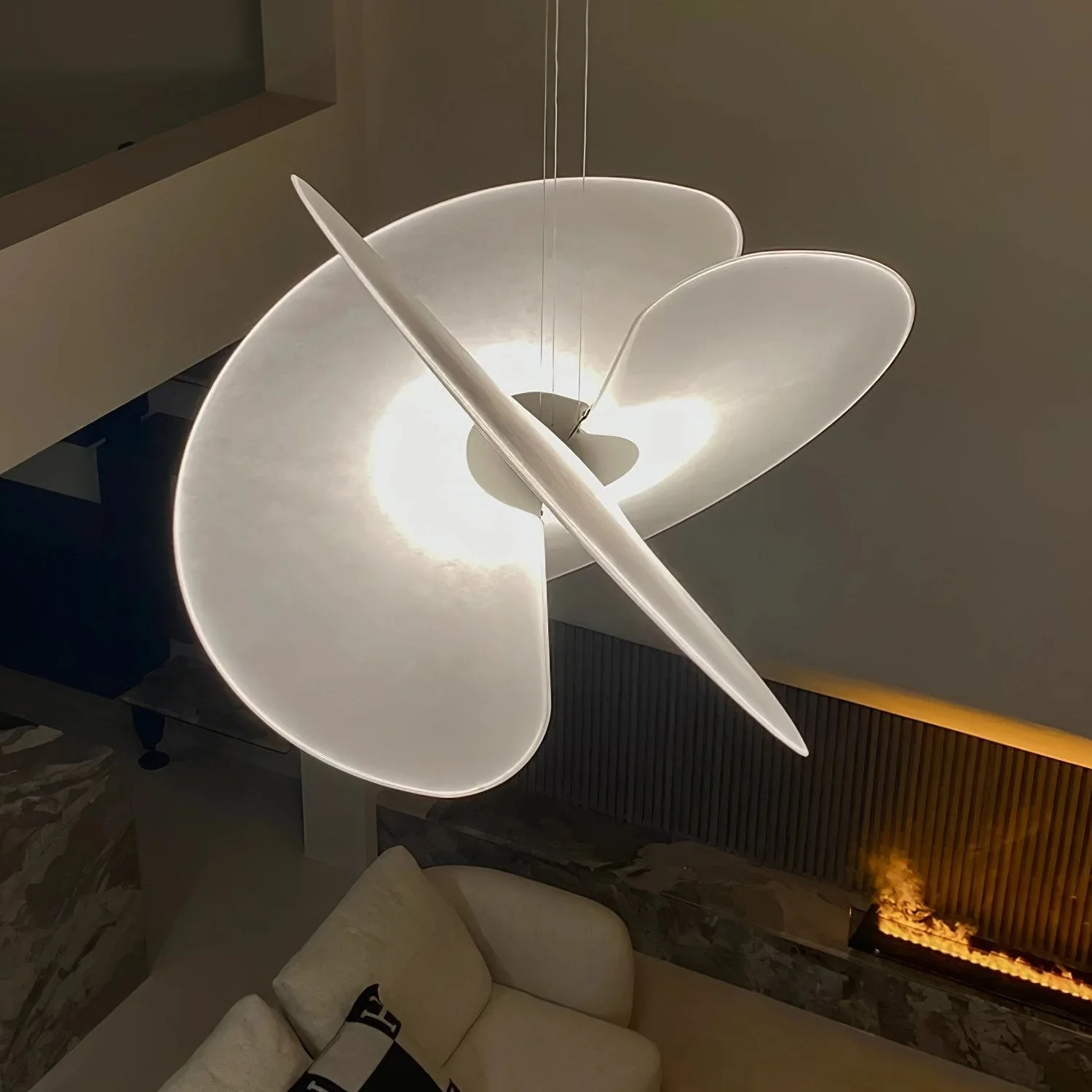 Whirl Modern Fabric Pendant Lamp - Image 22