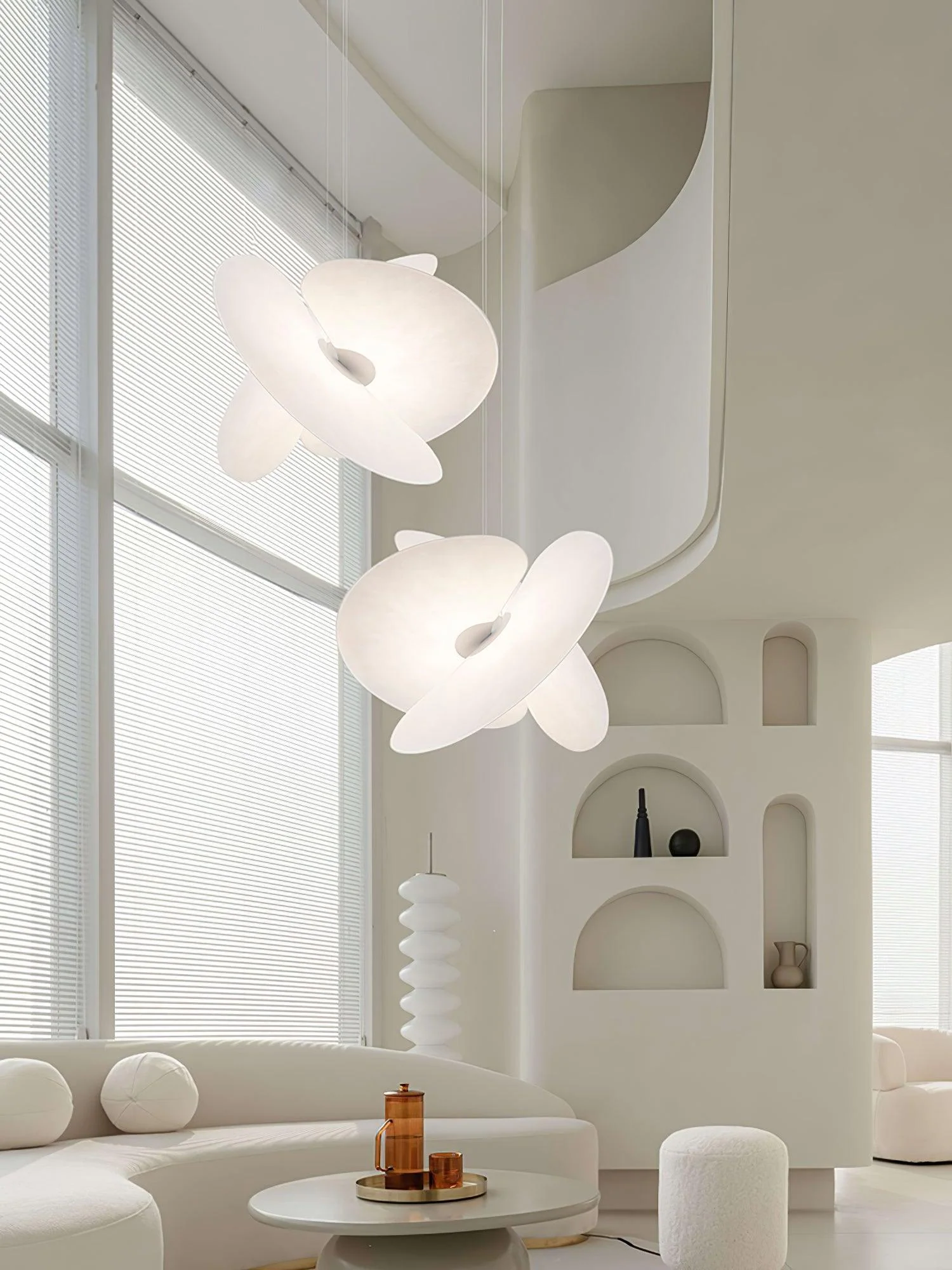 Whirl Modern Fabric Pendant Lamp - Image 23