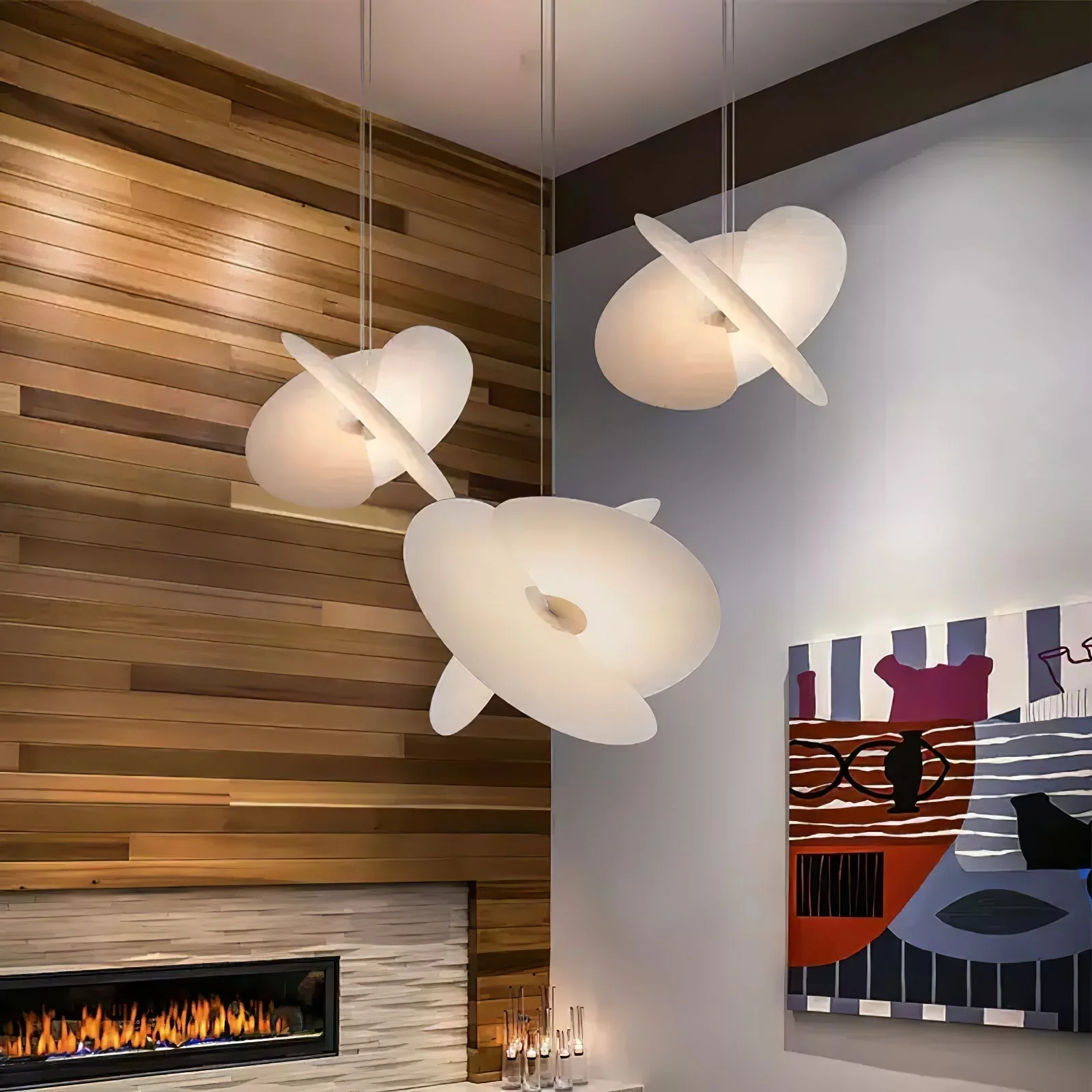 Whirl Modern Fabric Pendant Lamp - Image 25