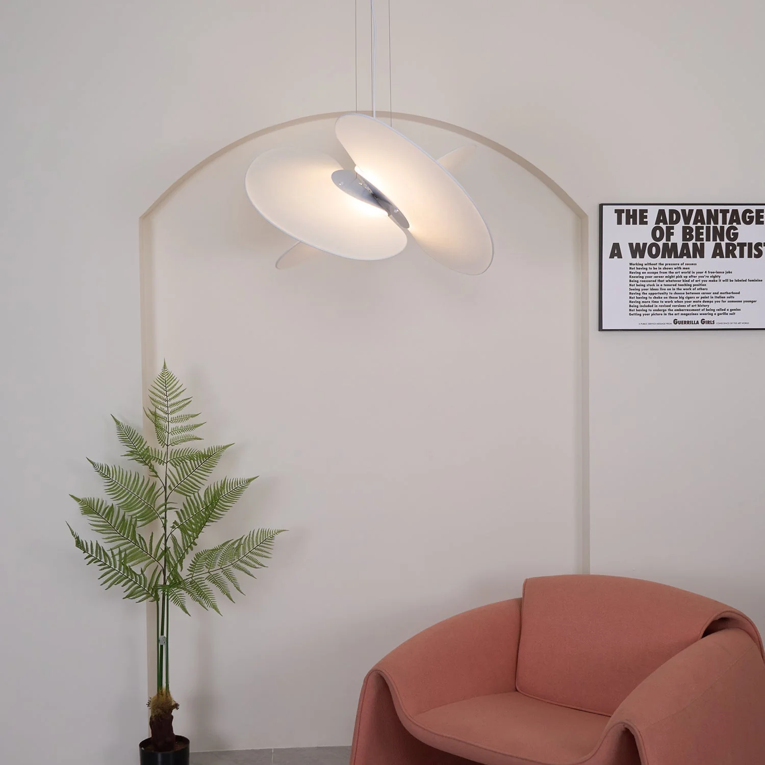 Whirl Modern Fabric Pendant Lamp - Image 30