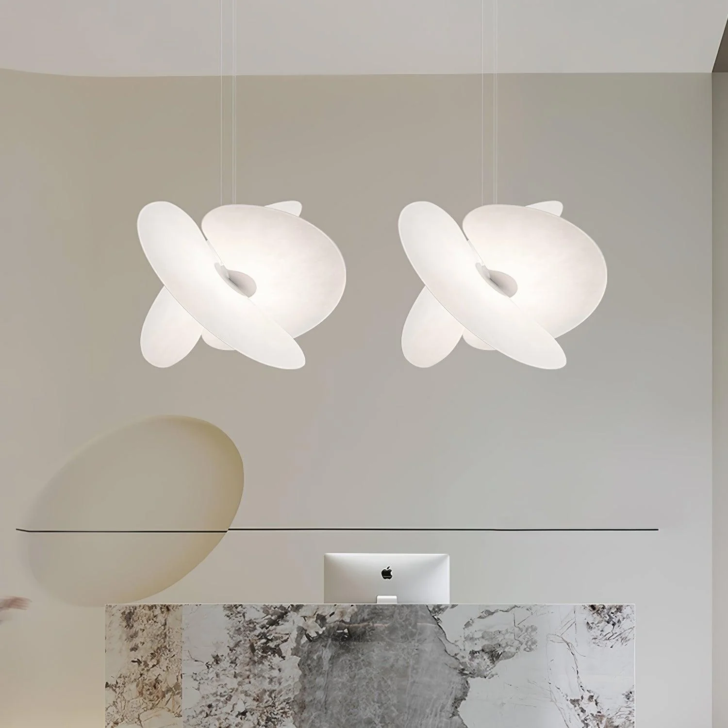 Whirl Modern Fabric Pendant Lamp - Image 42