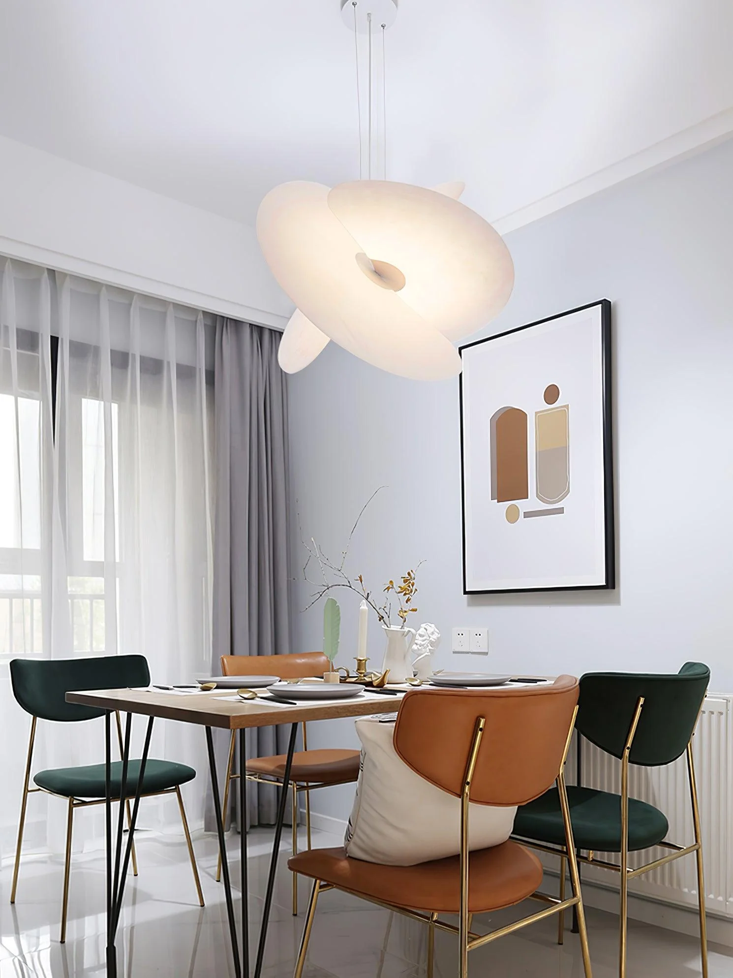 Whirl Modern Fabric Pendant Lamp - Image 47