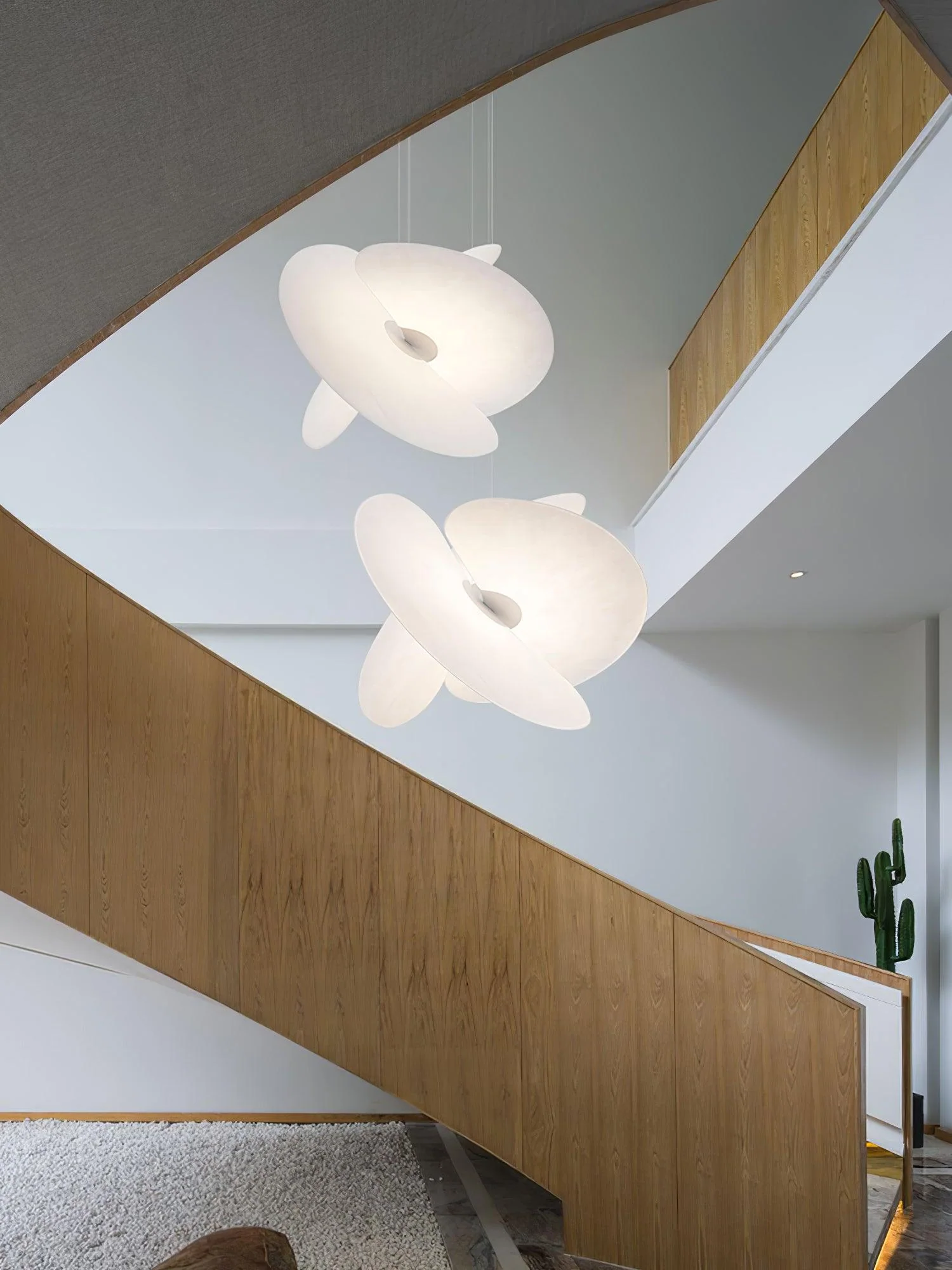 Whirl Modern Fabric Pendant Lamp - Image 50