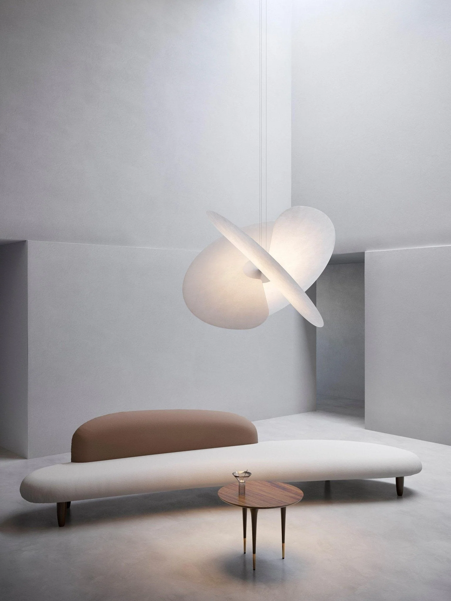 Whirl Modern Fabric Pendant Lamp - Image 7