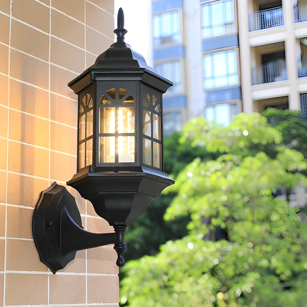 Wilette Classic LED European Glass Outdoor Wall Lamp