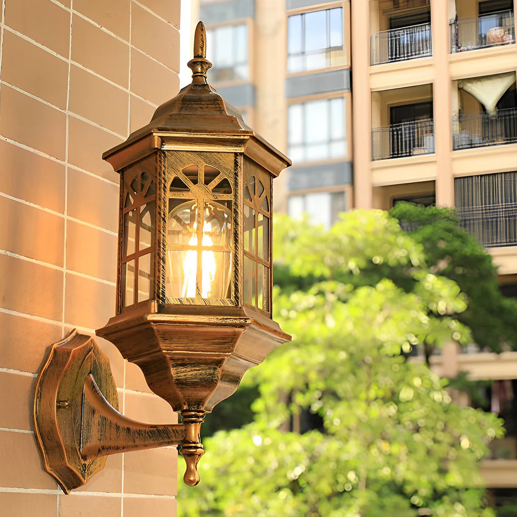 Wilette Classic LED European Glass Outdoor Wall Lamp - Image 3