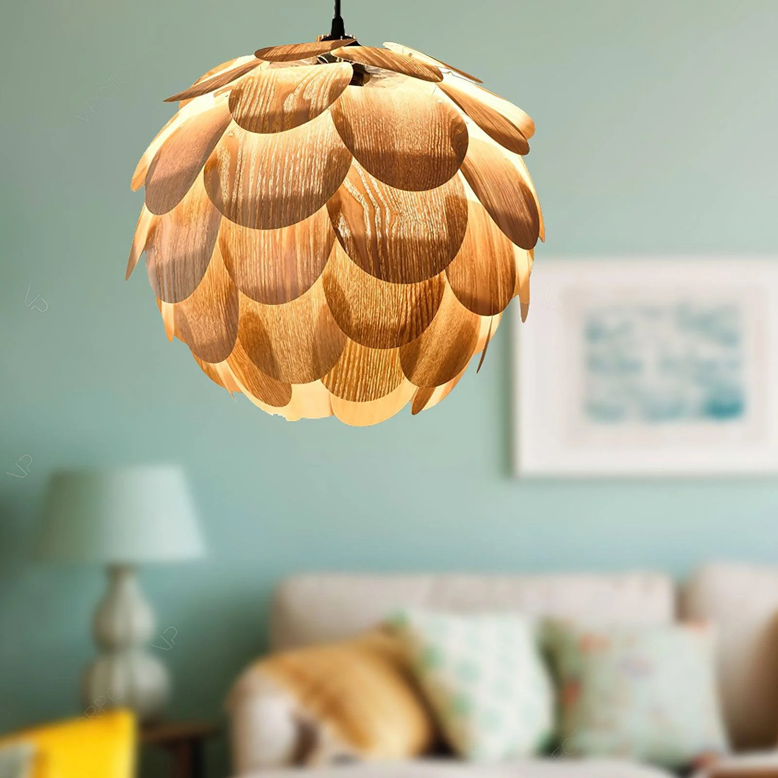 Wlara Modern Wood Pendant Light - Image 28