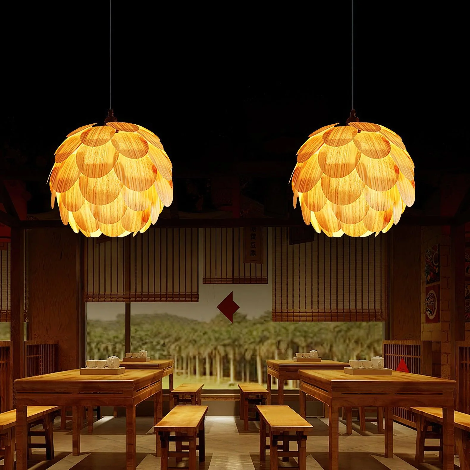 Wlara Modern Wood Pendant Light - Image 35