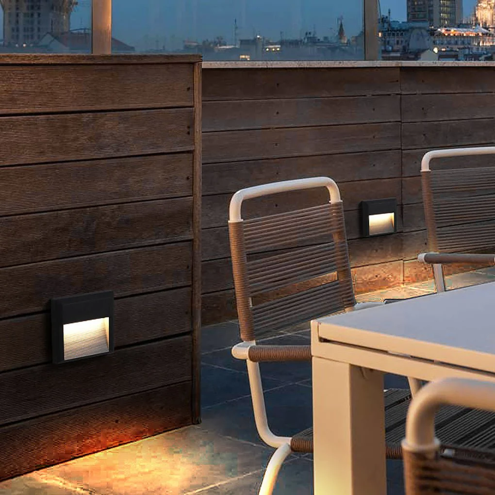 Wyan LED Corner Courtyard Outdoor Step Lights - Image 10