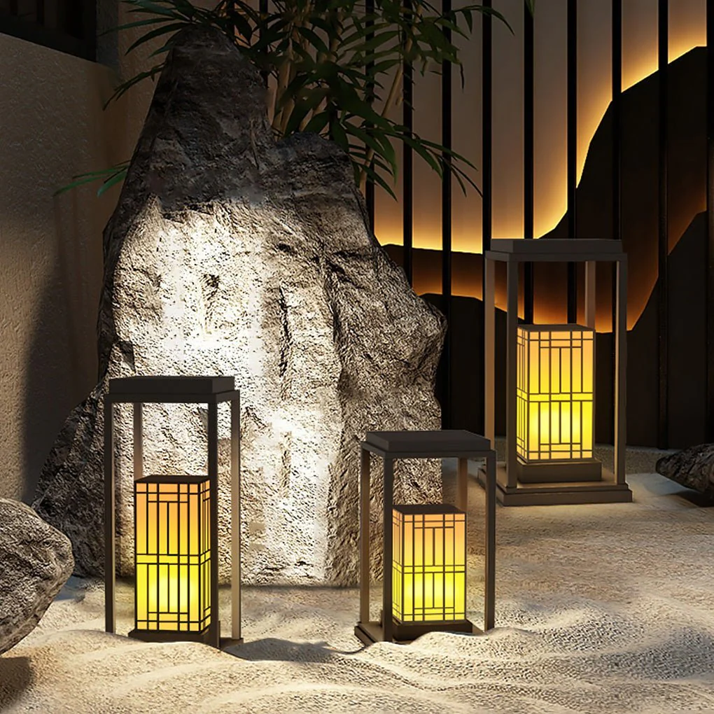 Wyatt Traditional Asian Lampshade Marble Outdoor Light