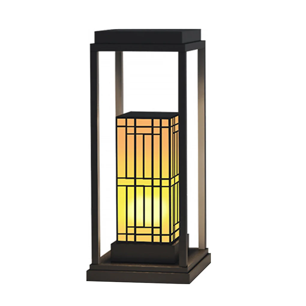Wyatt Traditional Asian Lampshade Marble Outdoor Light - Image 8