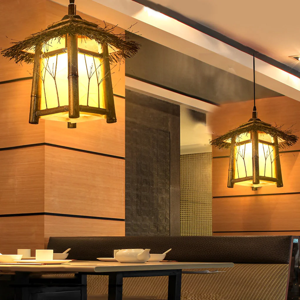 Wyne Branch Pattern Versatile Bamboo Outdoor Light - Image 7